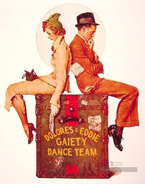 Equipo de baile gay 1937 Norman Rockwell Pinturas al óleo